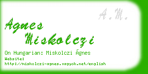 agnes miskolczi business card